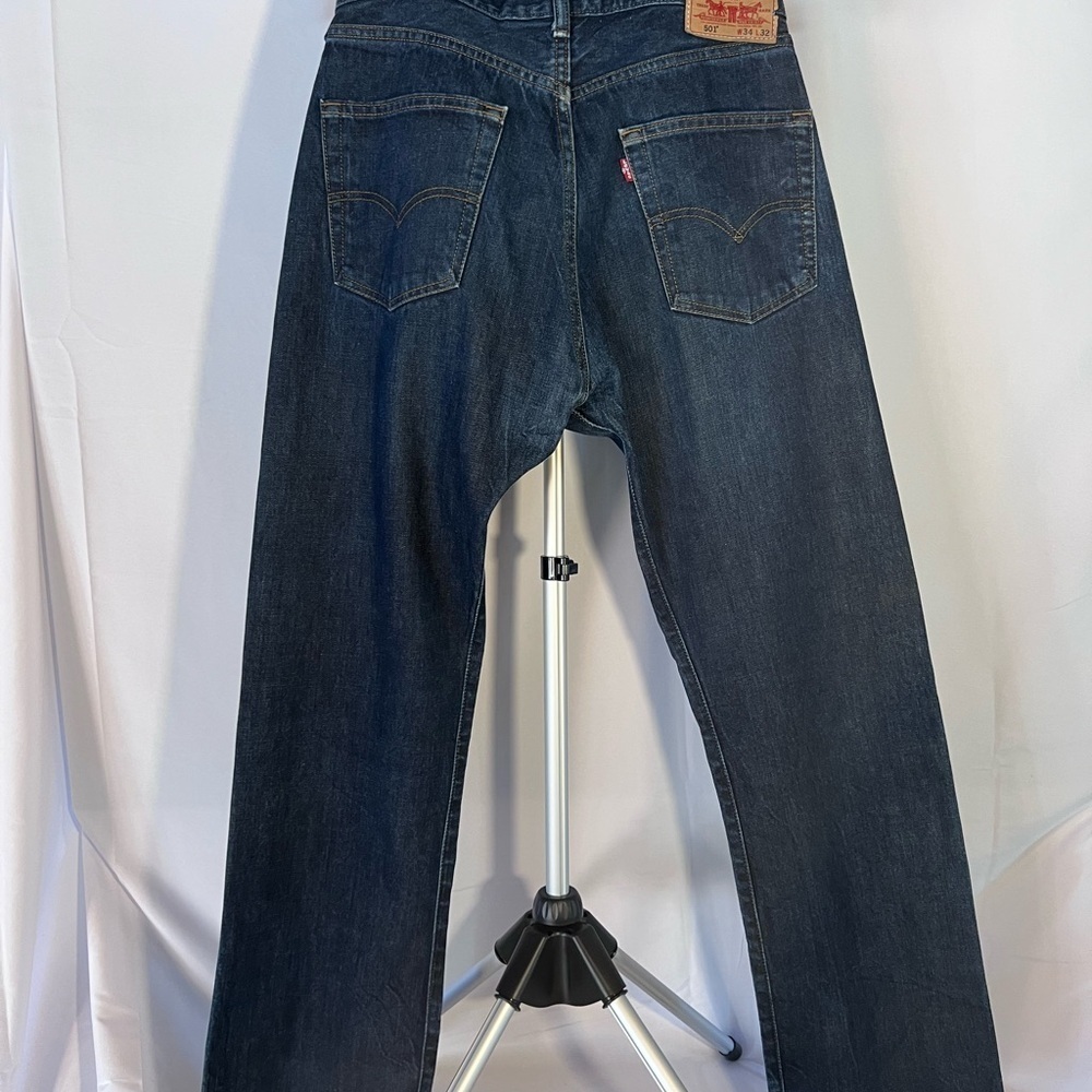 Men's Dark Blue Jeans - Picture 4 of 7